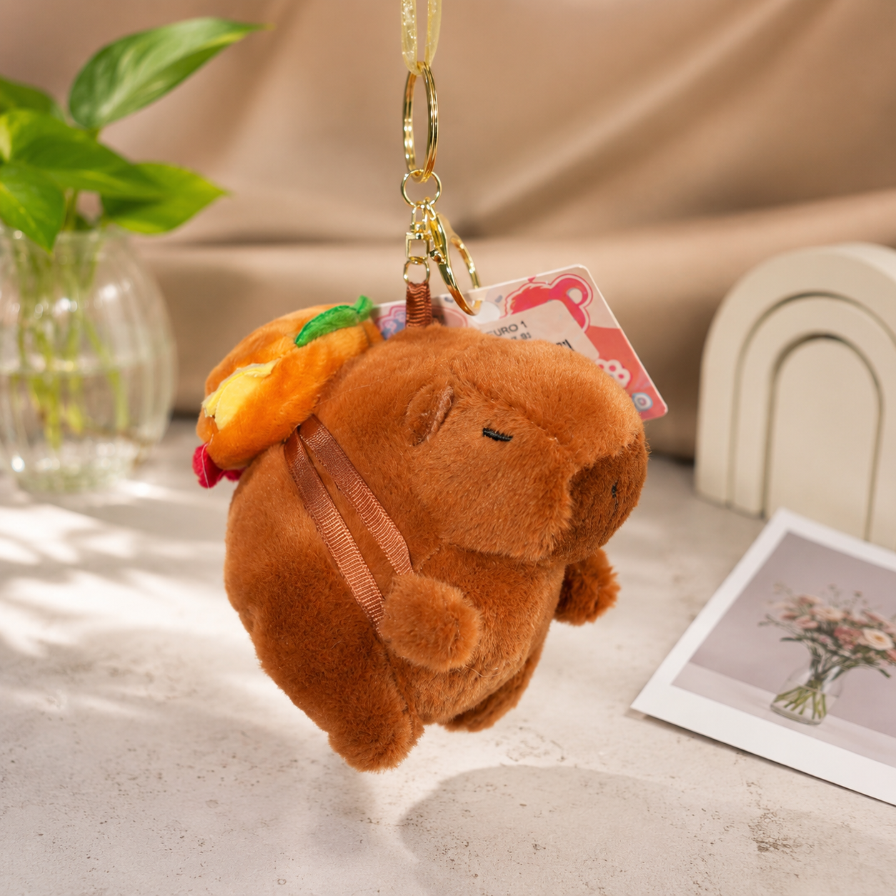 Capibara Soft Toy Keychain
