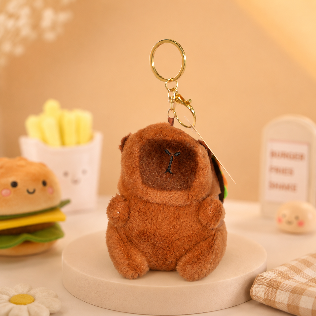 Capibara Soft Toy Keychain
