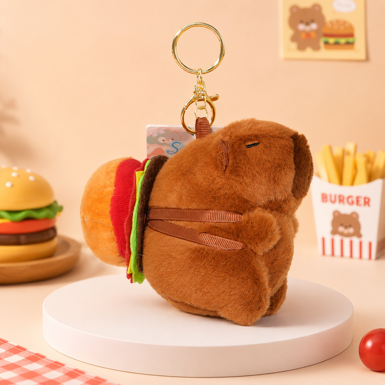 Capibara Soft Toy Keychain
