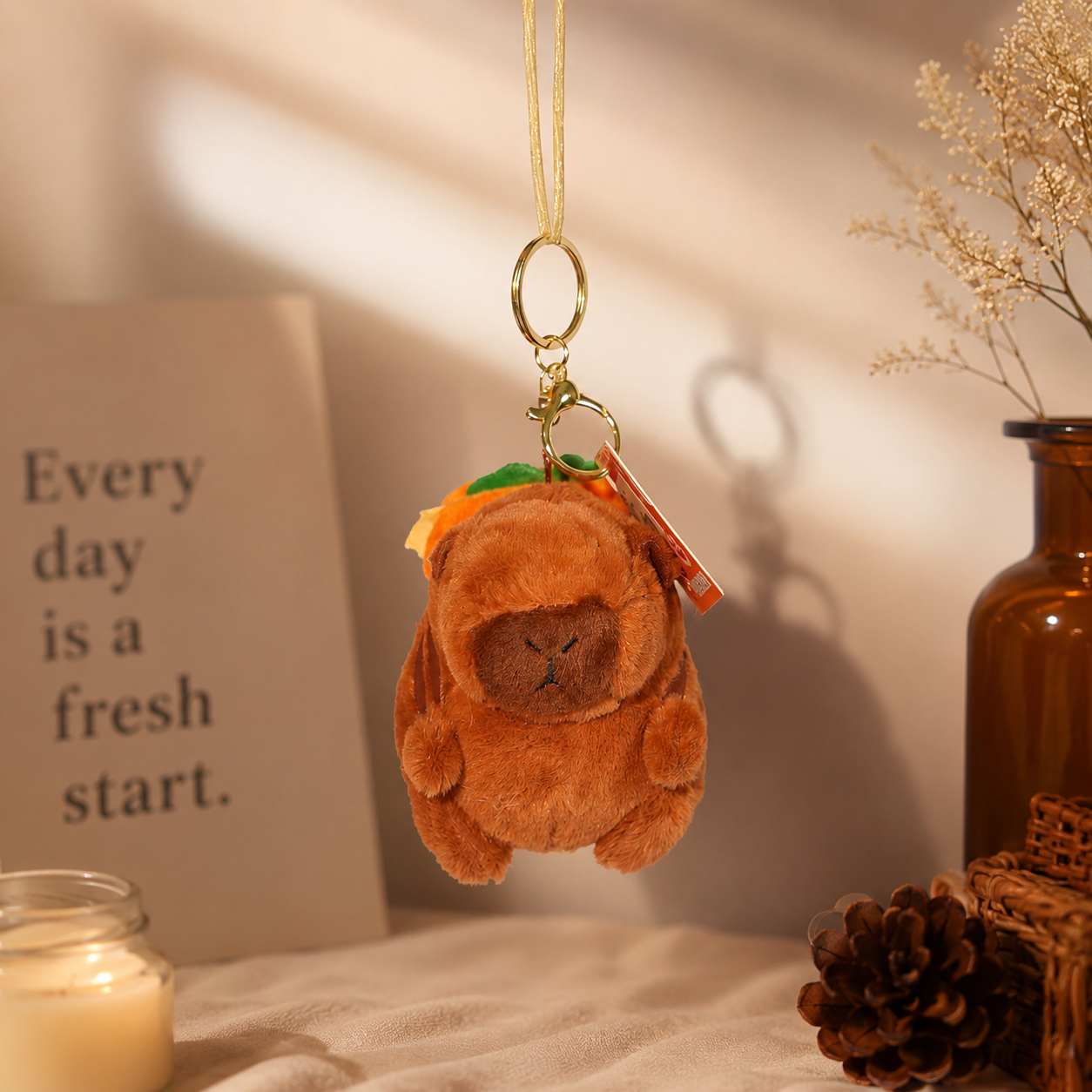 Capibara Soft Toy Keychain