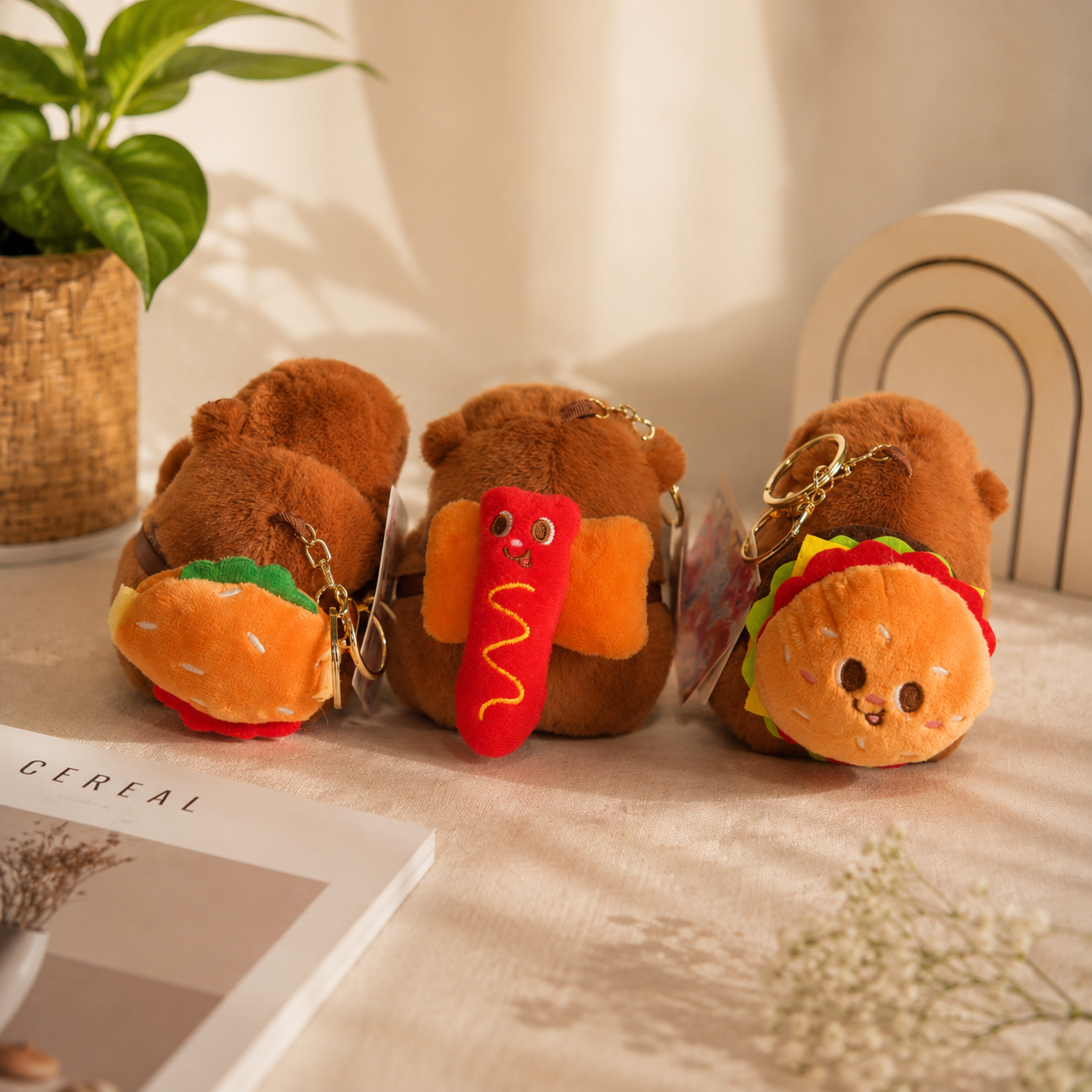 Capibara Soft Toy Keychain